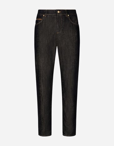 Dolce&Gabbana Regular-fit blue denim jeans Black G8PL4TG7F2H