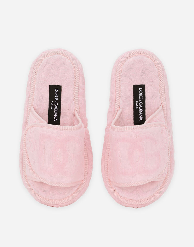 Dolce & Gabbana Terry Cotton Plateau Slippers Multicolor TCF011TCAGM