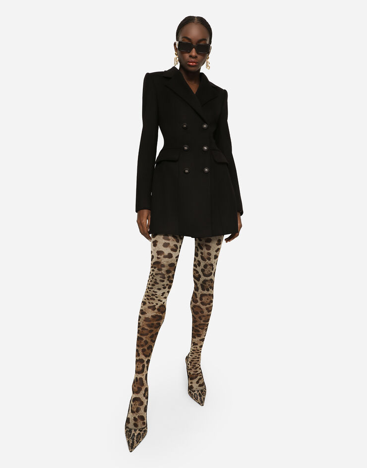 Dolce&Gabbana Turlington-Jacke aus Wolle und Kaschmir Schwarz F26L0TFU26Q