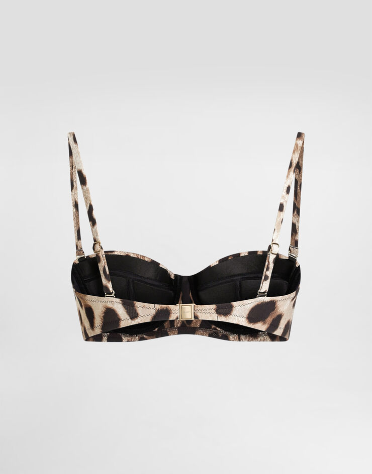 Dolce & Gabbana Leopard-print balconette bikini top Multicolor O1A16JFSGDM