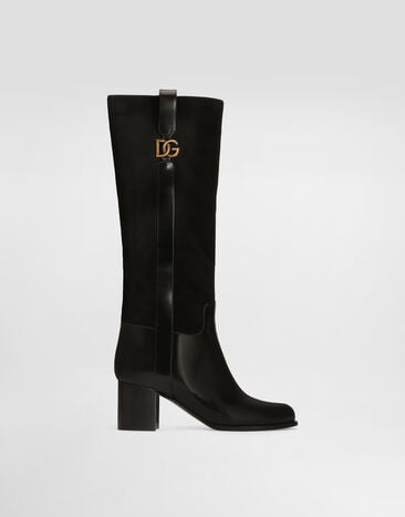 Dolce & Gabbana Suede riding boots Black CU1316A3S68