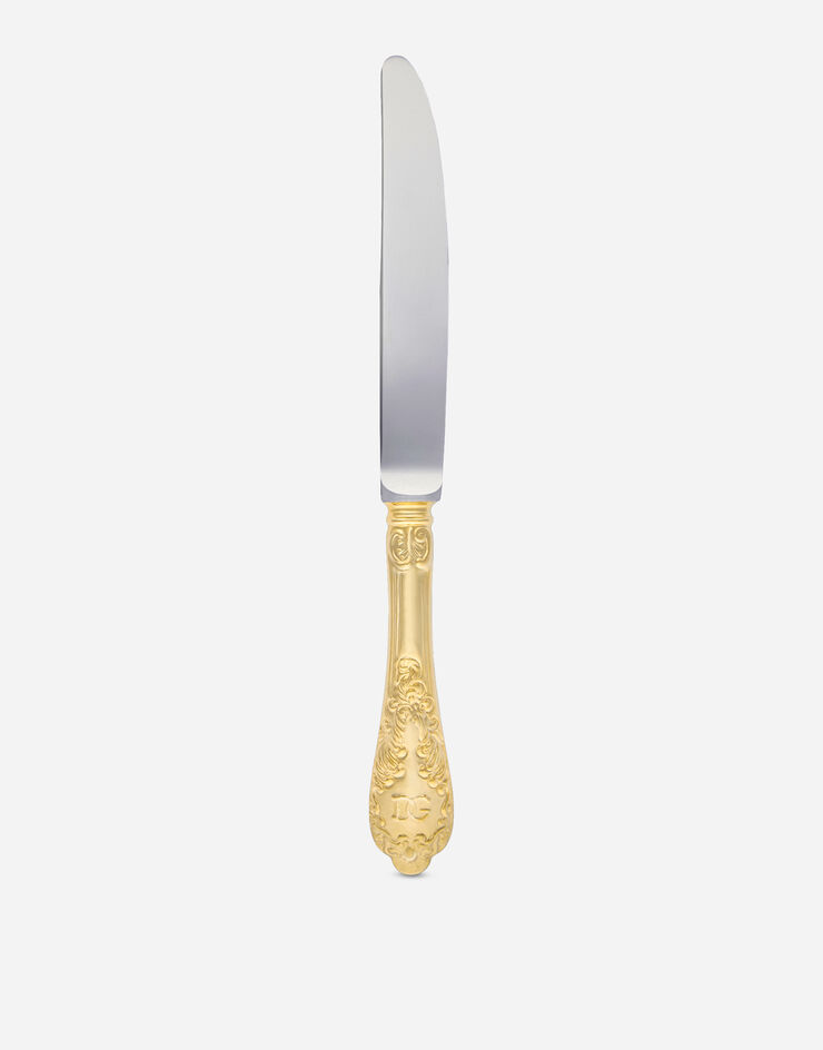 Dolce & Gabbana 24k Gold Plated Dinner Knife Multicolor TCP003TCA49