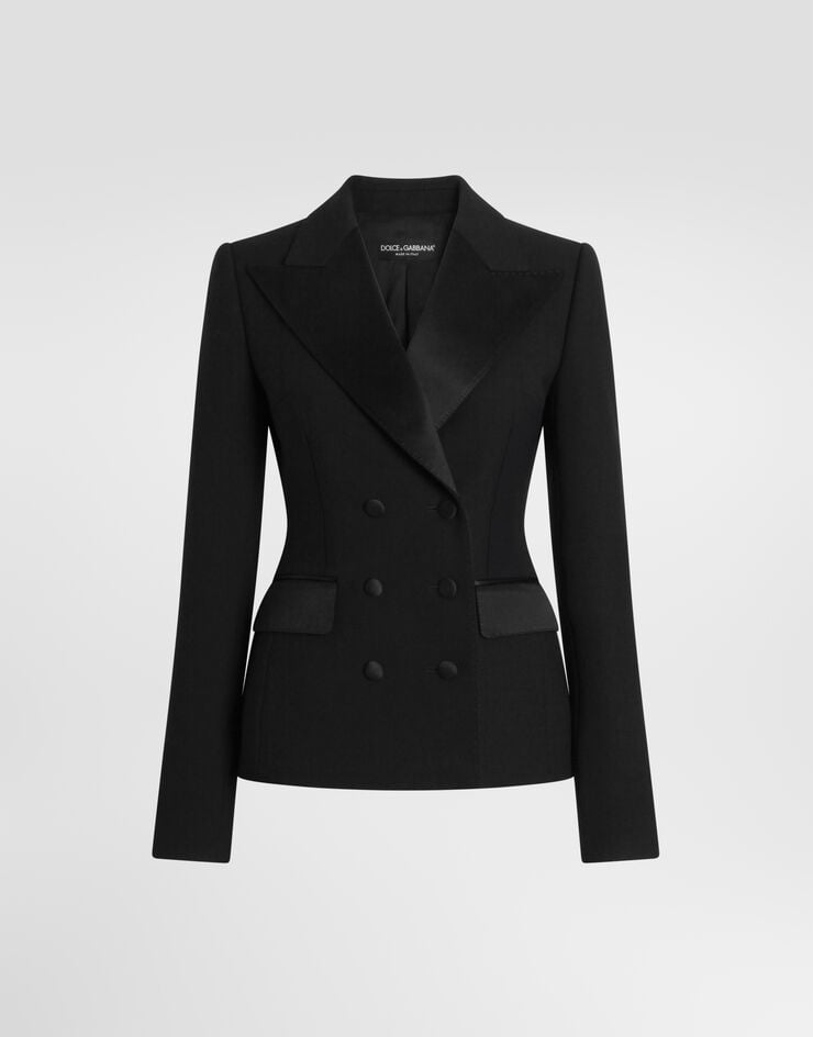 Dolce & Gabbana Wool cady double-breasted jacket Dolce & Gabbana Wool cady double-breasted jacket Black F27JKTHUMUS