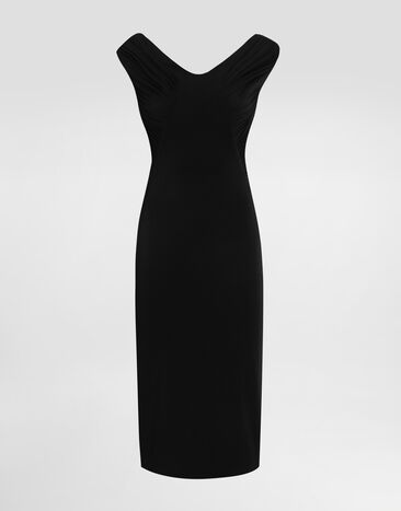Dolce & Gabbana Dress in crêpe organza Black F6TWQTFUGTD