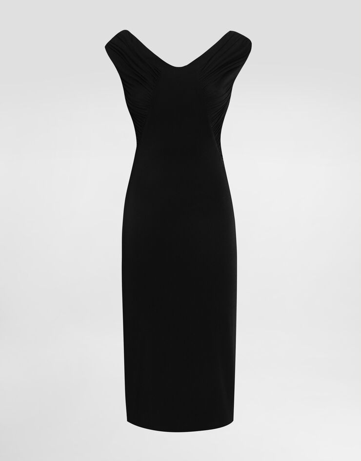 Dolce & Gabbana Robe en organsin crêpe Noir F6TWQTFUGTD
