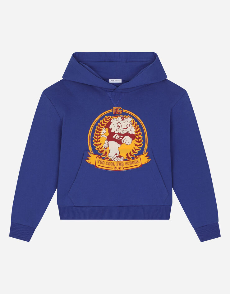 DolceGabbanaSpa Sudadera con capucha y estampado de mascota Azul L4JWHRG7JT2