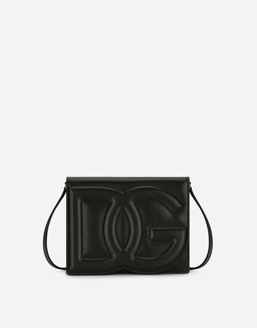 Dolce & Gabbana حقيبة كروس بودي DG Logo Bag من جلد عجل أسود BB6711AV893