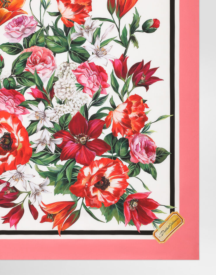 Dolce & Gabbana 90x90 silk twill foulard Print FN090RGDC7A