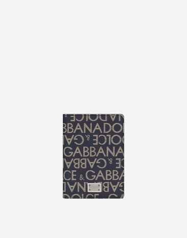 Dolce & Gabbana حافظة جواز سفر من جاكار مطلي أسود BP3309A8034