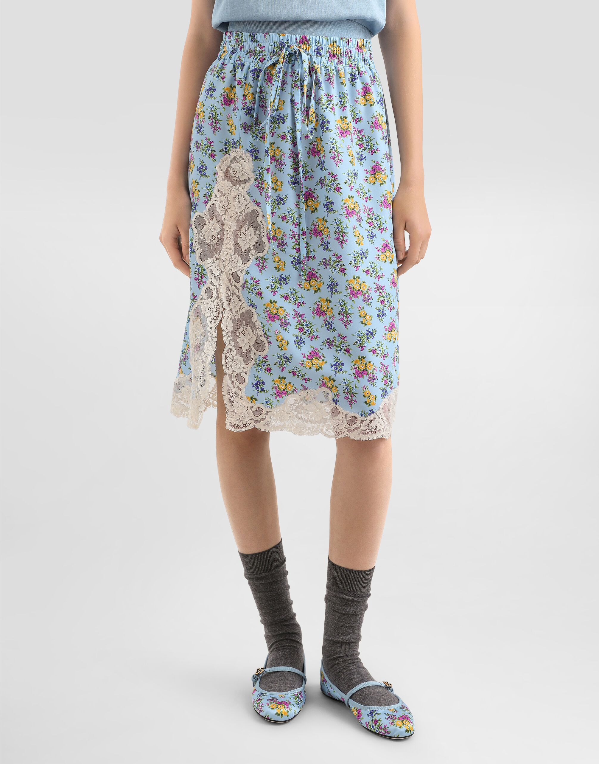 Small floral-print skirt in Multicolor for Women | Dolce&Gabbana® US