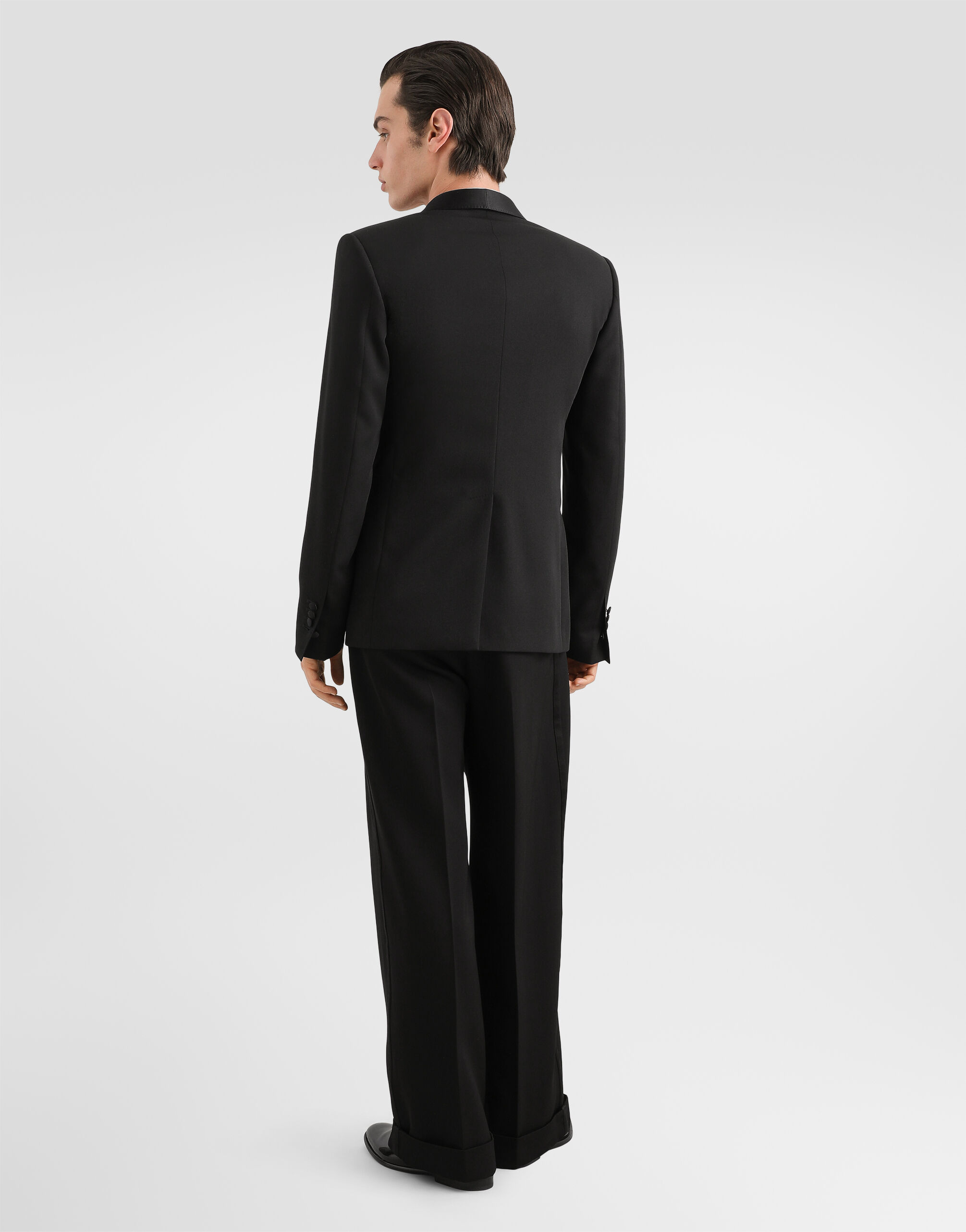 Double-breasted Tuxedo jacket in techno gabardine - thumbnail 3