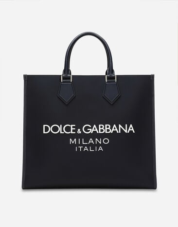Dolce & Gabbana Shopping grande in nylon Marrone BM2331A8034