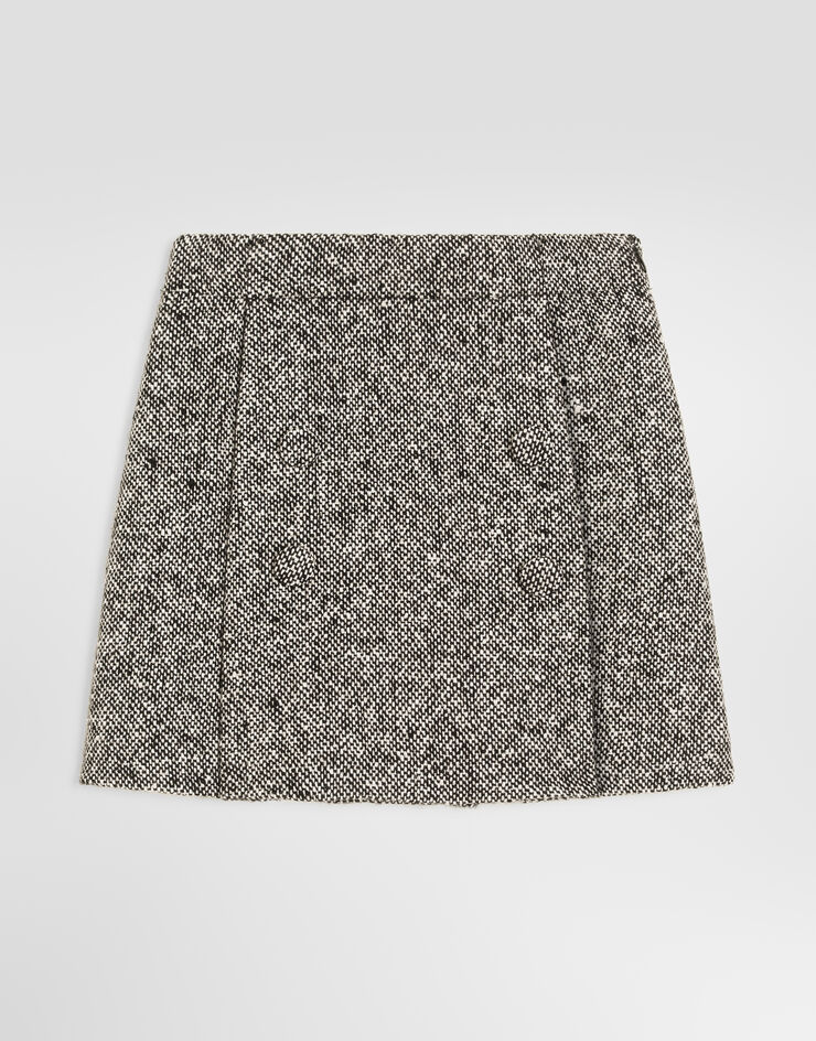 Dolce & Gabbana Birdseye wool blend skirt Dolce & Gabbana Birdseye wool blend skirt Multicolor L53Q58FM3FF