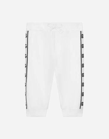 Dolce & Gabbana Jersey jogging pants with logo side band Print L1JQS2HS7OD