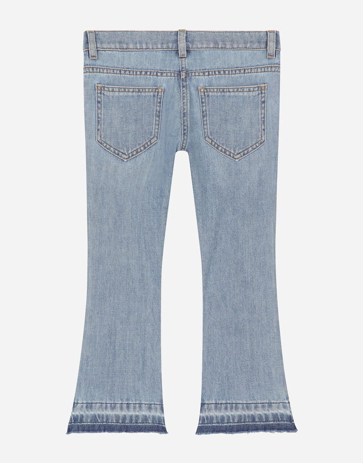 Dolce & Gabbana 5-Pocket-Jeans aus Denim mit Logoplakette Mehrfarbig L52F82LDC52