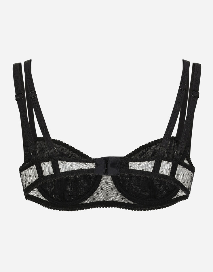 Dolce & Gabbana 레이스 발코네트 브라 블랙 O1C59TONO73