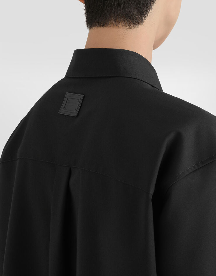 Dolce & Gabbana Wool blend canvas shirt Black G5OJ2TFURK8