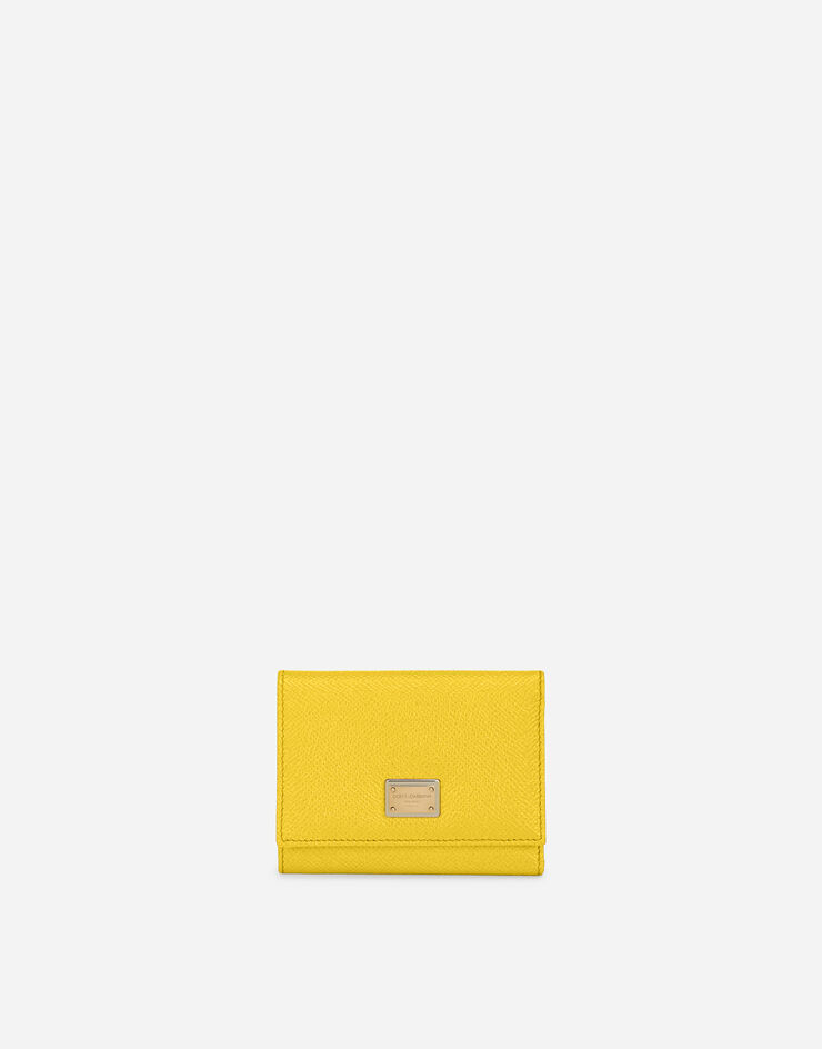 Dolce & Gabbana Dauphine calfskin French-flap wallet Yellow BI0770A1001