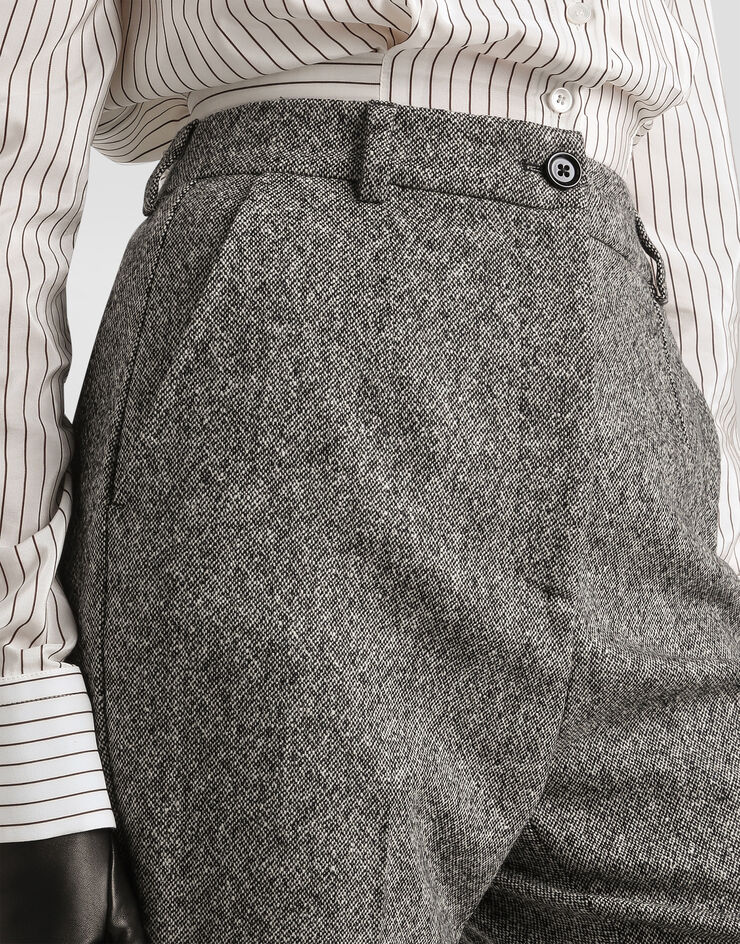Dolce & Gabbana Hose aus Wolle mit gesprenkeltem Print Mehrfarbig FTAM2TFMBAR