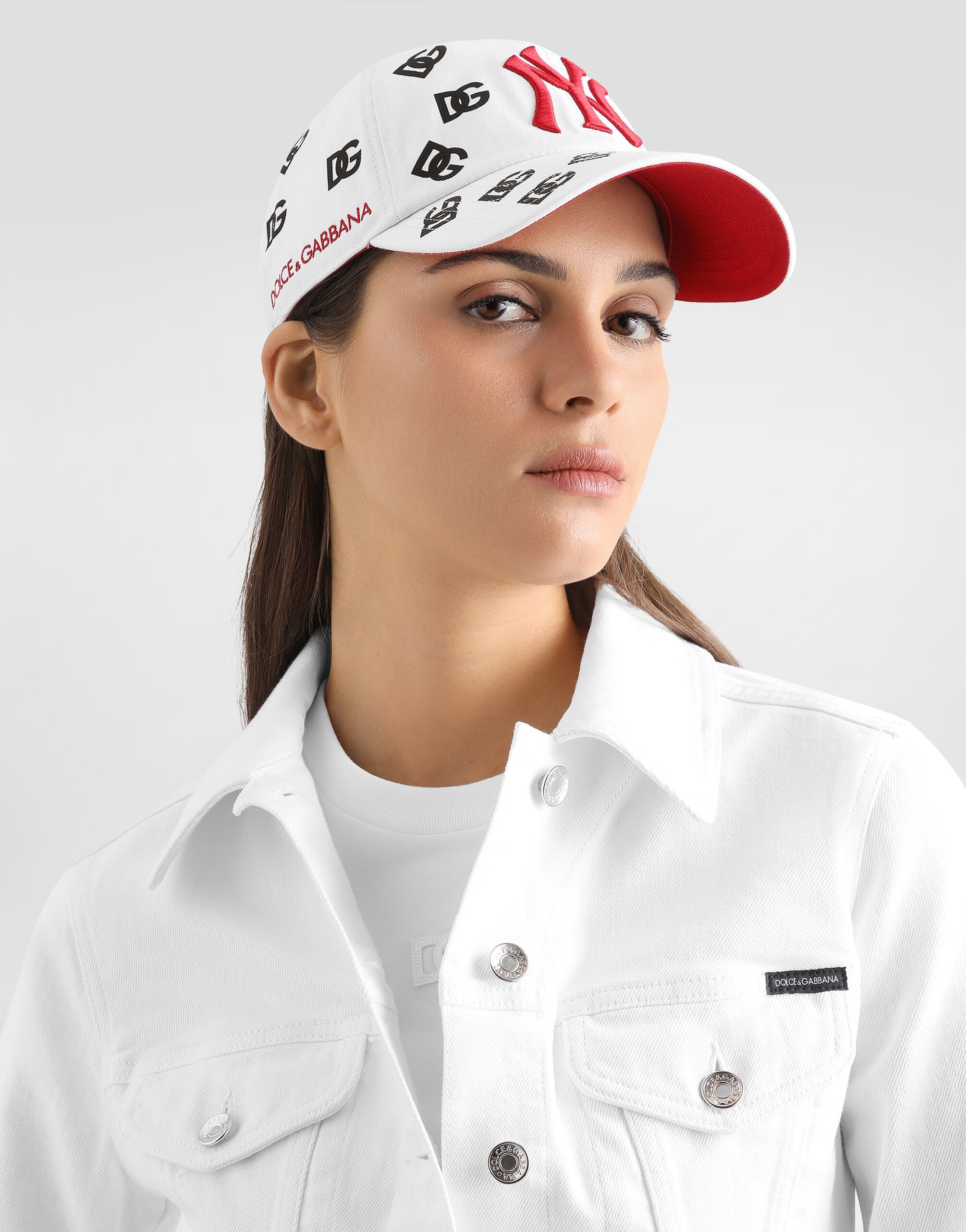 Dolce&Gabbana X '47 New York Yankees Logo-Print Baseball Cap in