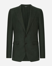 Dolce&Gabbana Single-breasted linen Taormina-fit jacket Black G5IF1TIS1RF