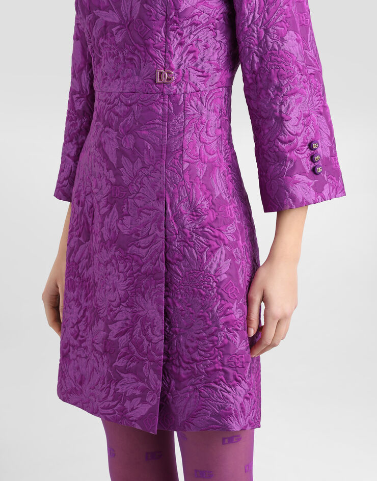 Dolce & Gabbana Peony brocade dress Purple F6TZITHJMQO