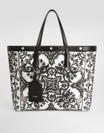 Dolce & Gabbana Bolso shopper de lona con estampado de conchas Multicolor BM7806AG665