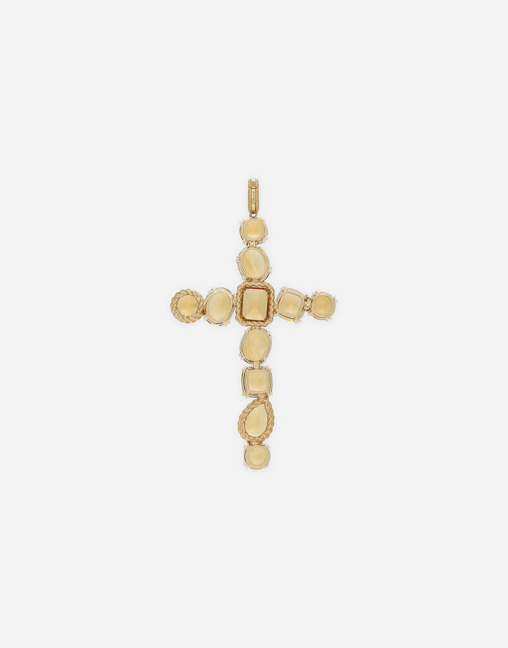 Dolce & Gabbana Anna charm in yellow gold 18kt with citrines quartzes Gold WAQA3GWQC01