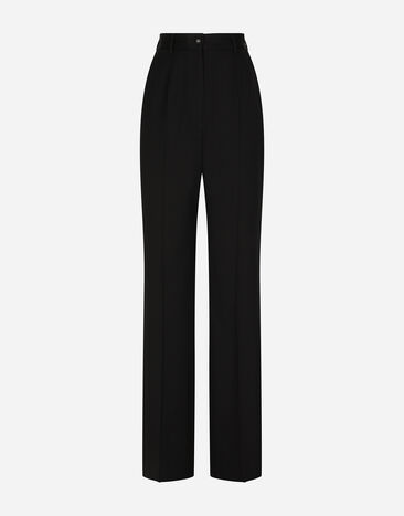 Dolce & Gabbana Pantaloni palazzo in gabardina Nero FTCPNTFUBF0