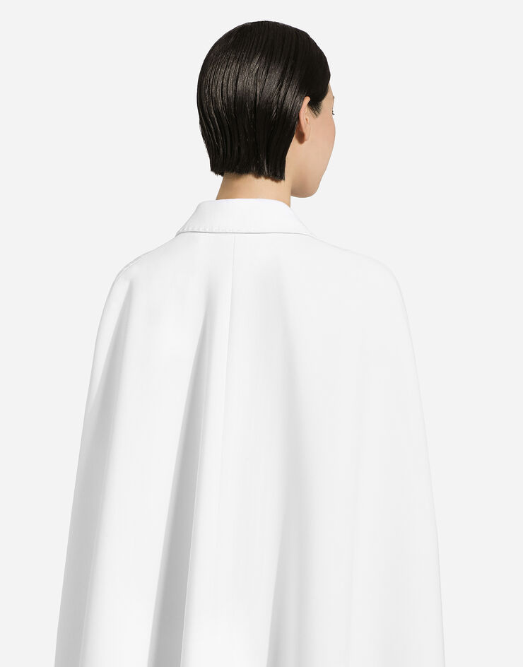 Dolce&Gabbana Double-breasted wool cape White F0W1PTFUBF1