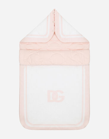 Dolce & Gabbana Saco de dormir en punto con logotipo DG estampado Rosa LNJAD8G7L5F