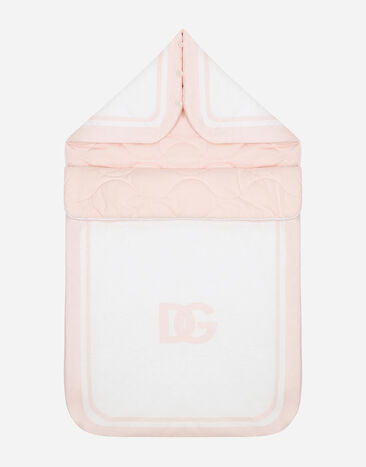 Dolce & Gabbana Jersey sleep sack with DG logo print Rosa LNJAD8G7L5F