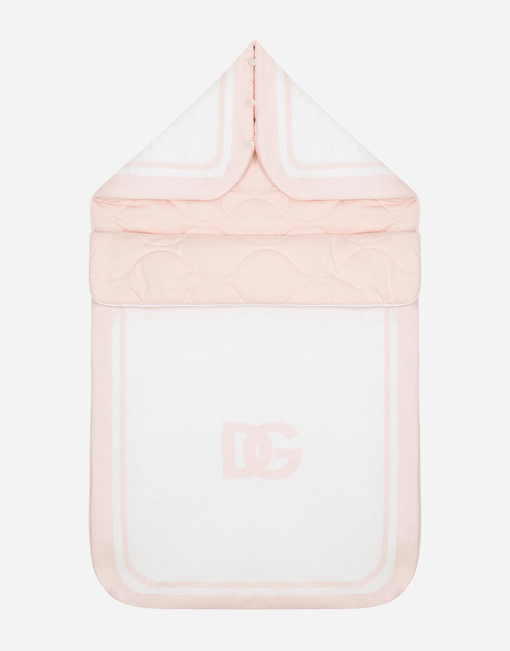 Dolce & Gabbana Конверт для новорожденных, из джерси с принтом логотипа DG розовый LNJAD8G7L5F