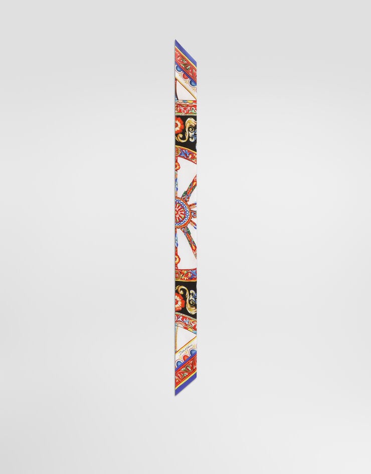 Dolce & Gabbana 6x100 carretto-print silk twill bandeau Dolce & Gabbana 6x100 carretto-print silk twill bandeau Multicolor FS215AGDDWL
