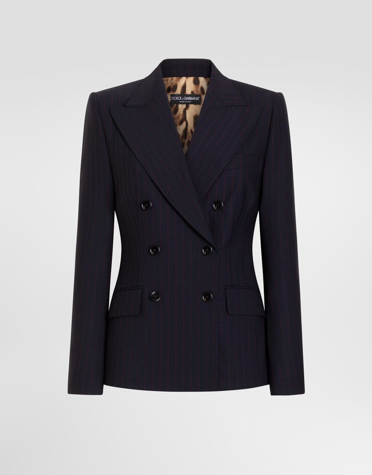 Dolce & Gabbana Turlington double-breasted jacket in pinstripe wool Dolce & Gabbana Turlington double-breasted jacket in pinstripe wool Multicolor F2JBGTFRBDR
