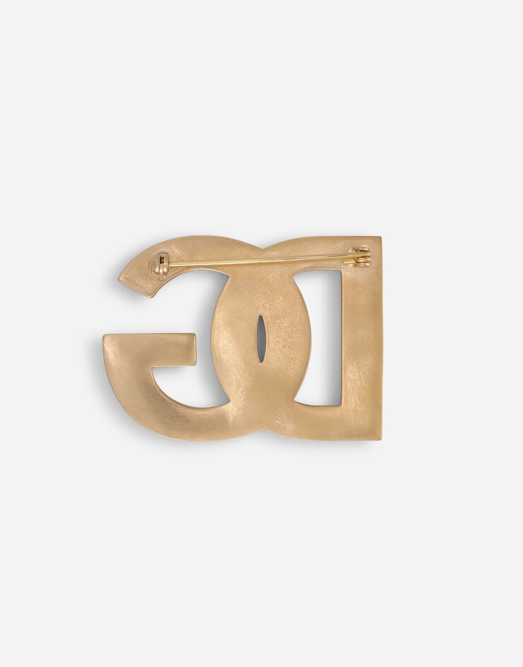 Dolce & Gabbana Rhinestone-detailed DG logo brooch Gold WPN6L9W1111