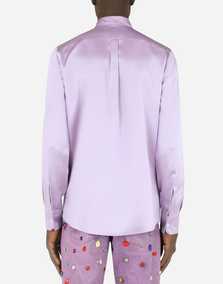 Dolce & Gabbana Silk satin Martini-fit shirt 퍼플 G5JL8TFU1UU