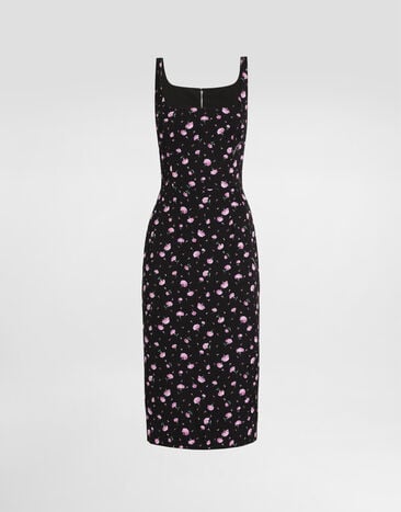 Dolce & Gabbana Carnations-print sheath dress Multicolor F6F4ZTFSA8M