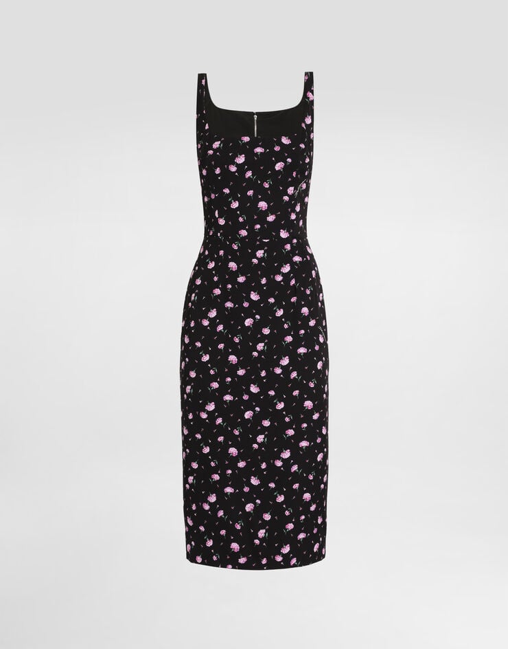 Dolce & Gabbana Carnations-print sheath dress Dolce & Gabbana Carnations-print sheath dress Multicolor F6F4ZTFSA8M