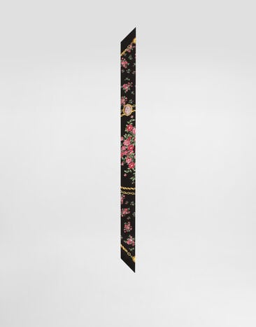 Dolce & Gabbana Bandeau 6 x 100 en sergé de soie à imprimé bouquets de roses Multicolore FS215AGDDLN