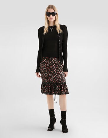 Dolce & Gabbana تانك توب فيسكوز Black FXT53TJAIRZ