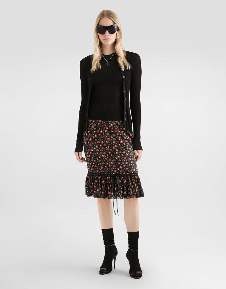 Dolce & Gabbana Débardeur en viscose Noir FXT53TJAIRZ