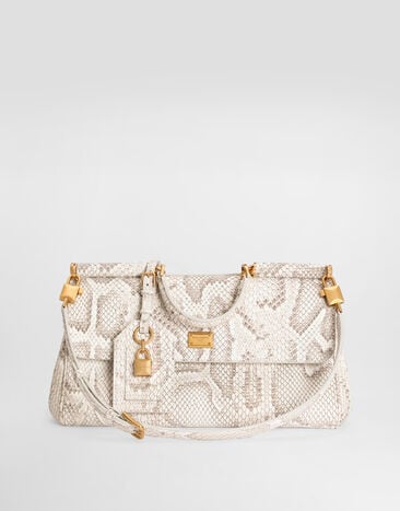 Dolce & Gabbana Bolso de mano My Sicily mediano en pitón Dolce & Gabbana Bolso de mano My Sicily mediano en pitón White BB7782B2X45