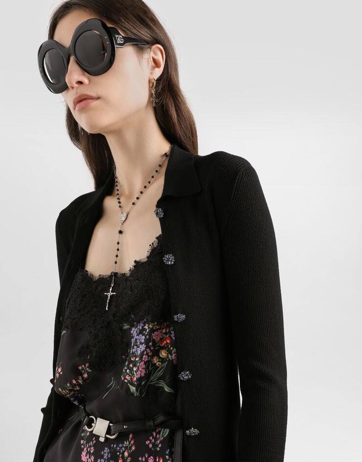 Dolce & Gabbana Gerippter Cardigan Schwarz FXVCPZJFMHG