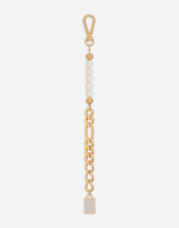 Dolce & Gabbana Link bracelet with DG-logo pearls Gold WBN7P3W1111