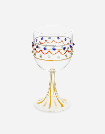 Dolce & Gabbana Bicchiere Vino Bianco Multicolore TCB001TCALV