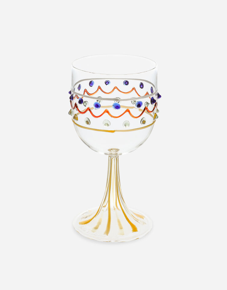 Dolce & Gabbana White Wine Glass Multicolor TCB001TCALV