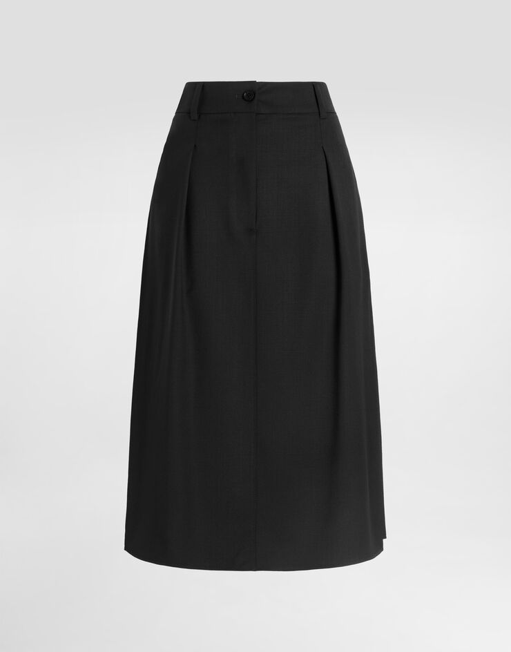Dolce & Gabbana Bi-stretch sallia skirt Black F4C6DTFUBGC