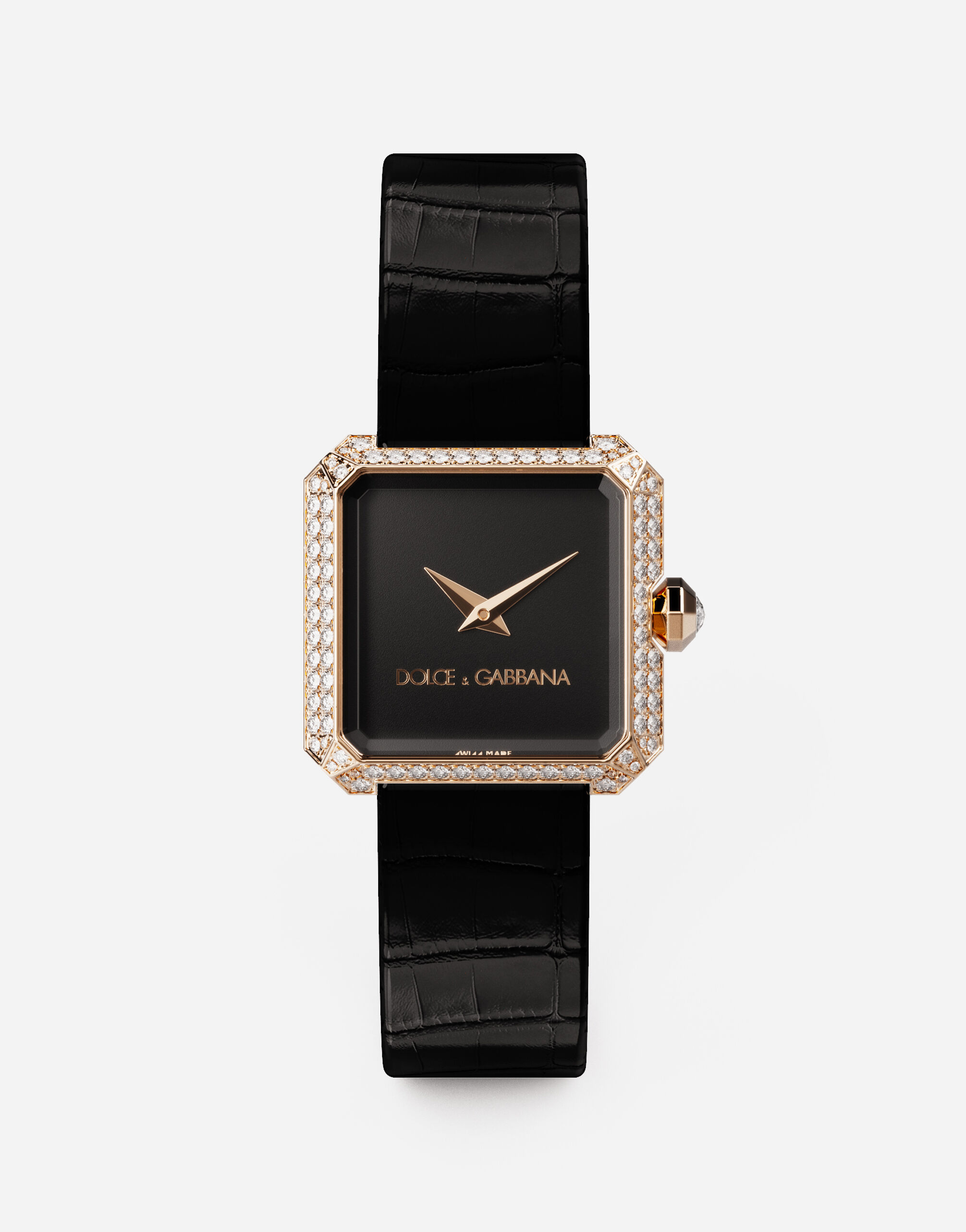 D&g gold watch with diamonds clearance