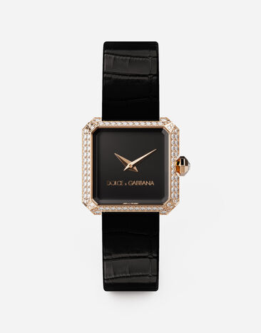 Dolce & Gabbana Montre or et diamants Blanc WWQA2GWSPBL